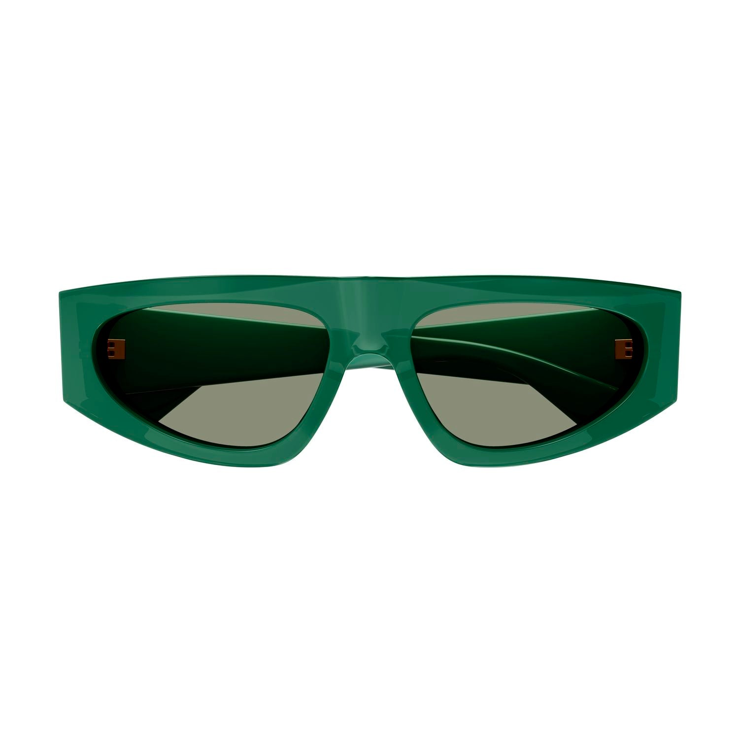 BV1277S Green recycled acetate Sunglasses - Shiny Transparent Green