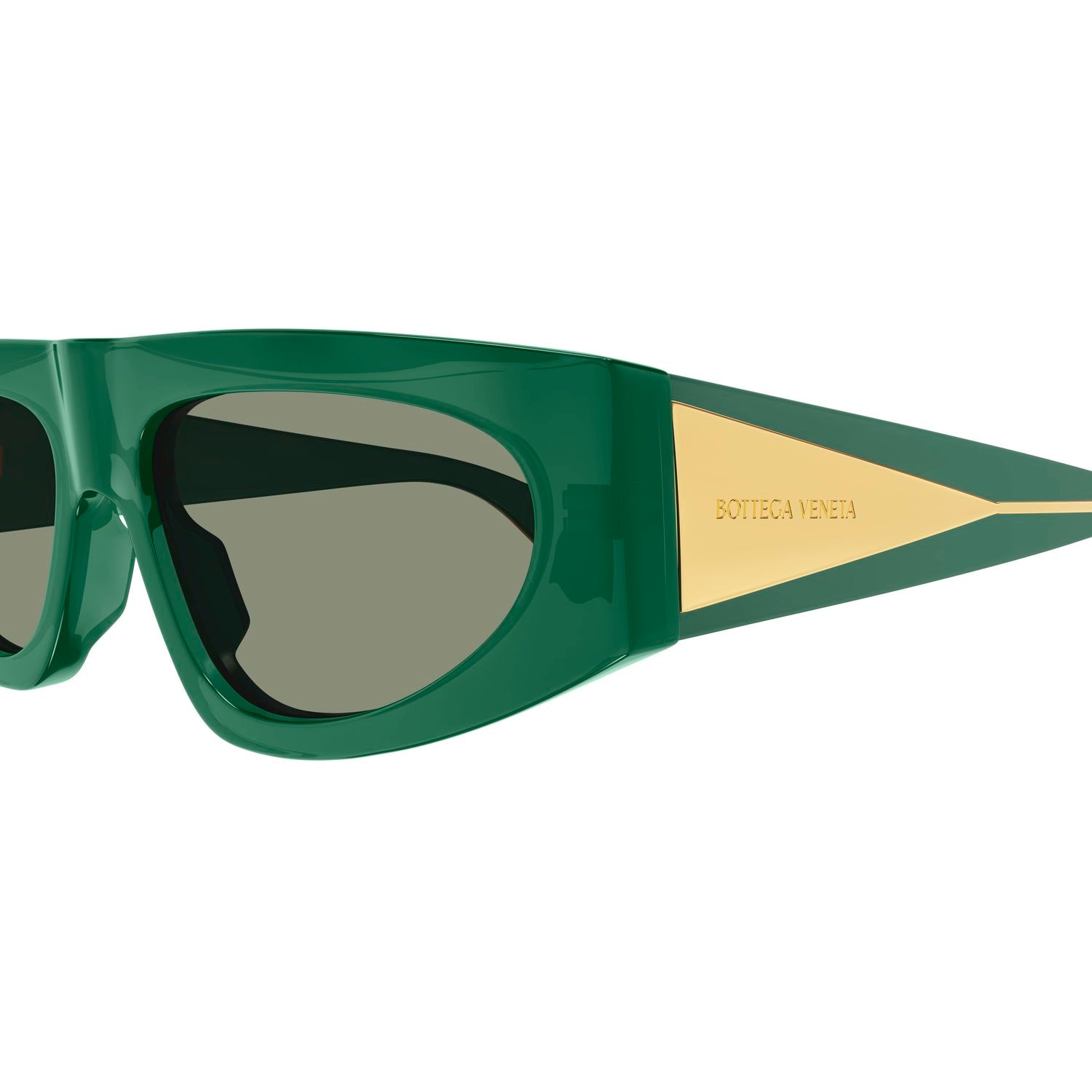 BV1277S Green recycled acetate Sunglasses - Shiny Transparent Green