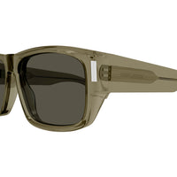 SL 689 Brown recycled acetate Sunglasses - Shiny Transparent Brown