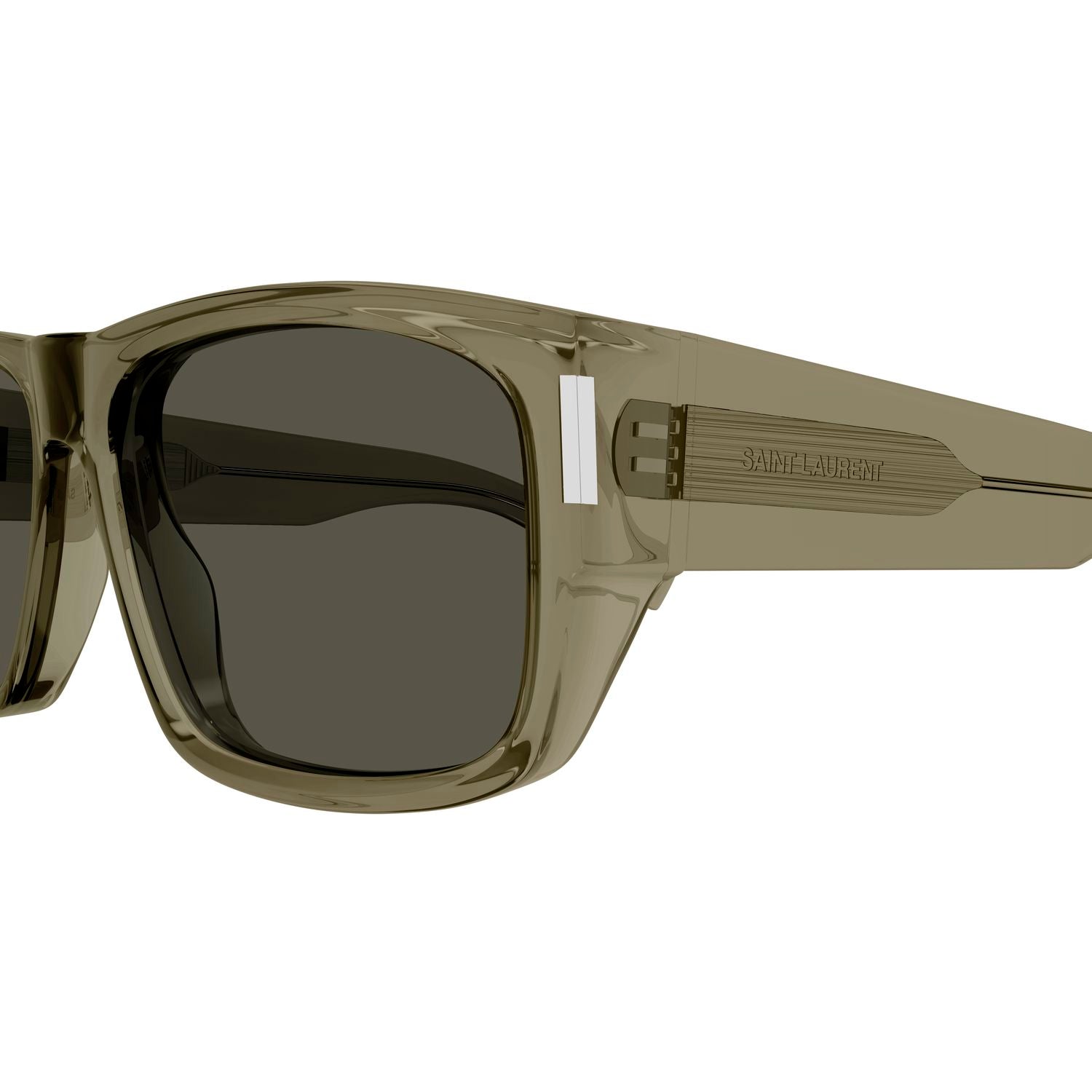 SL 689 Brown recycled acetate Sunglasses - Shiny Transparent Brown
