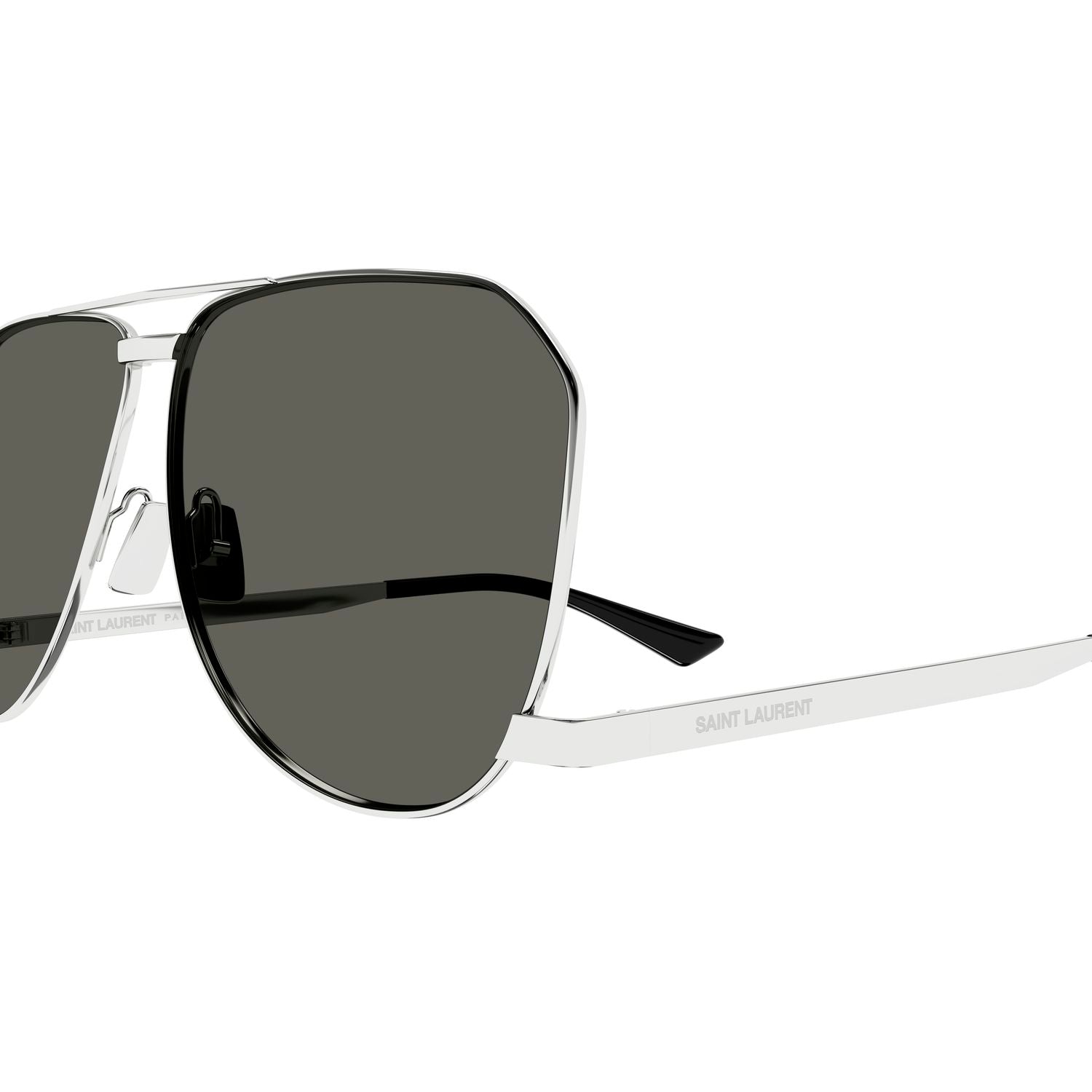 SL 690 Dust Silver metal Sunglasses - Shiny Silver