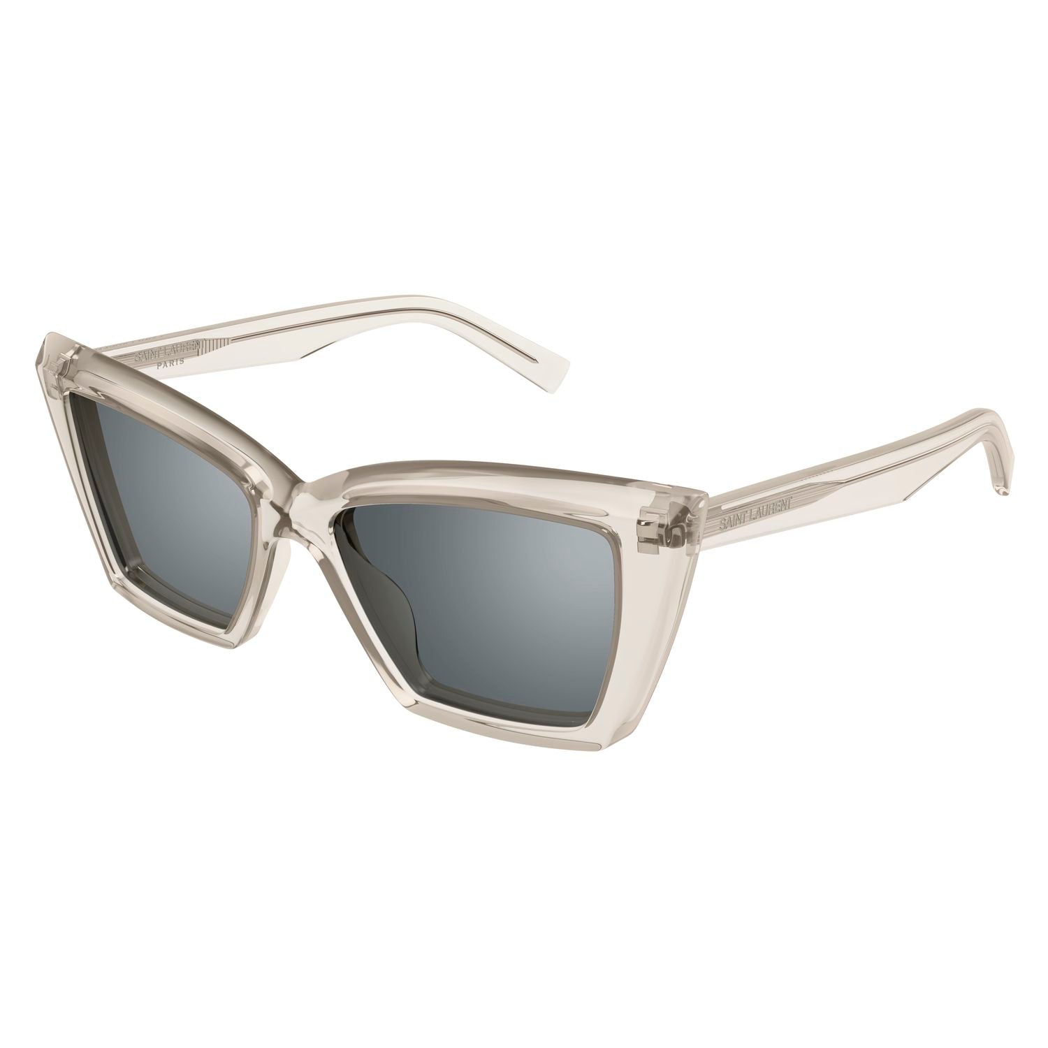 SL 657 Beige recycled acetate Sunglasses - Shiny Transparent Beige