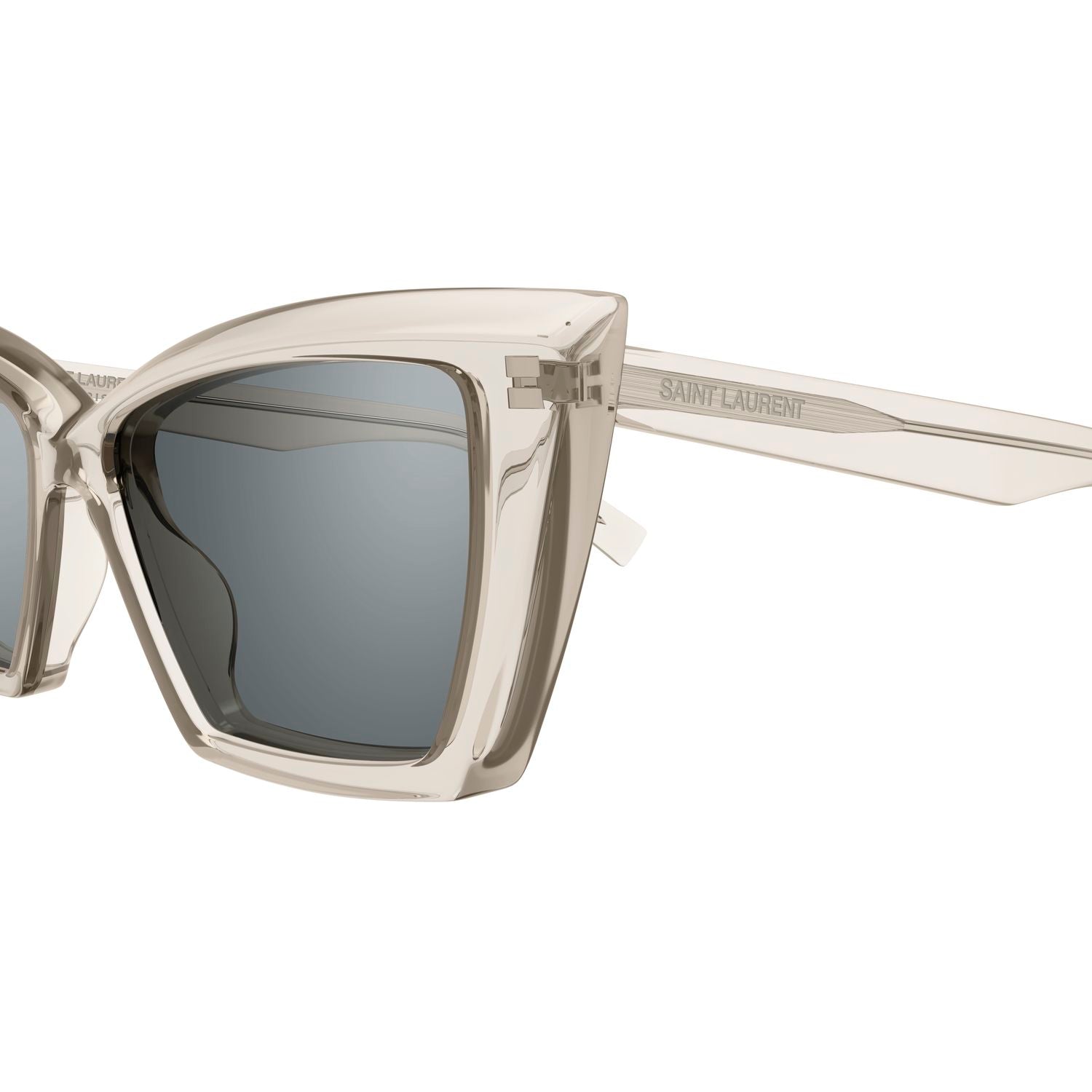 SL 657 Beige recycled acetate Sunglasses - Shiny Transparent Beige