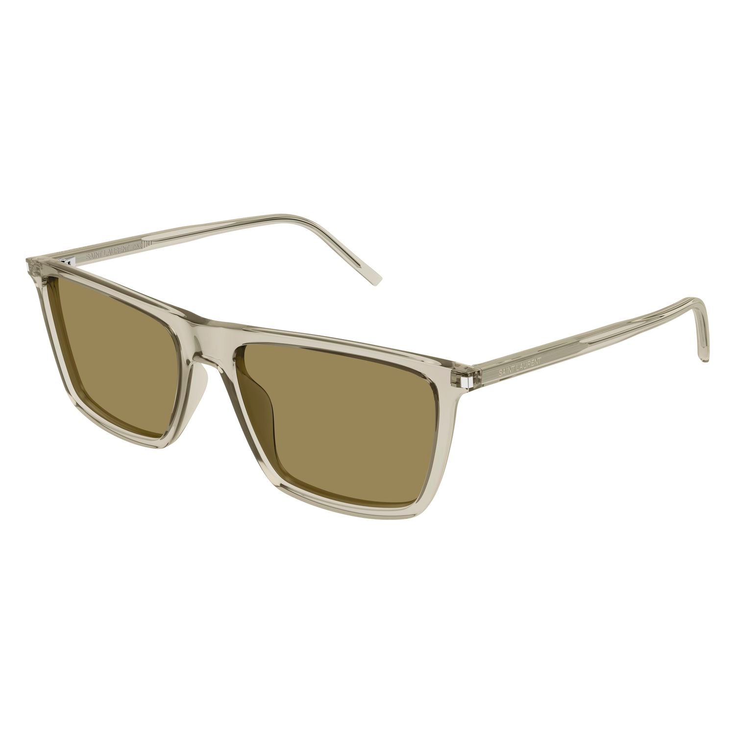 SL 668 Beige recycled acetate Sunglasses - Shiny Transparent Beige
