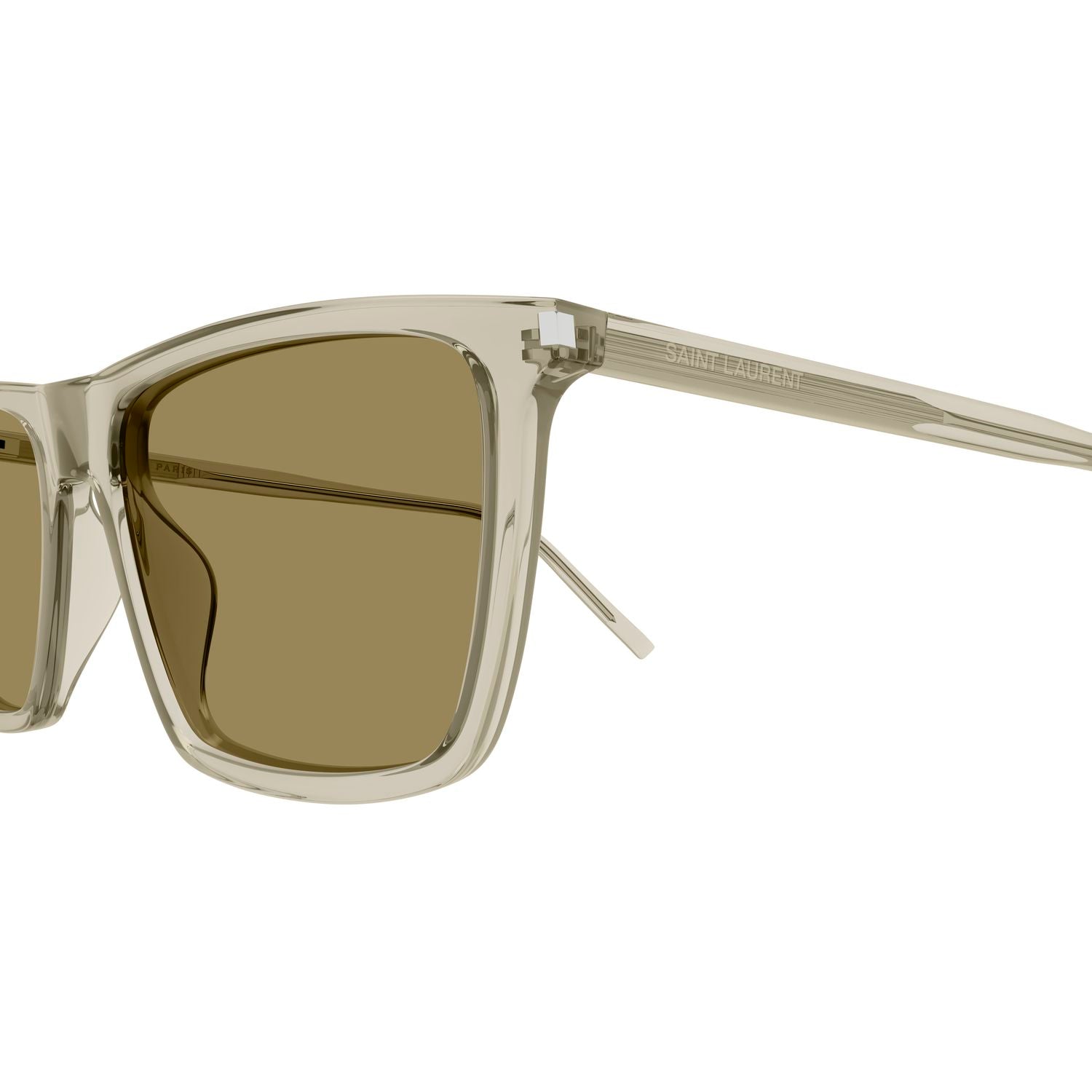 SL 668 Beige recycled acetate Sunglasses - Shiny Transparent Beige