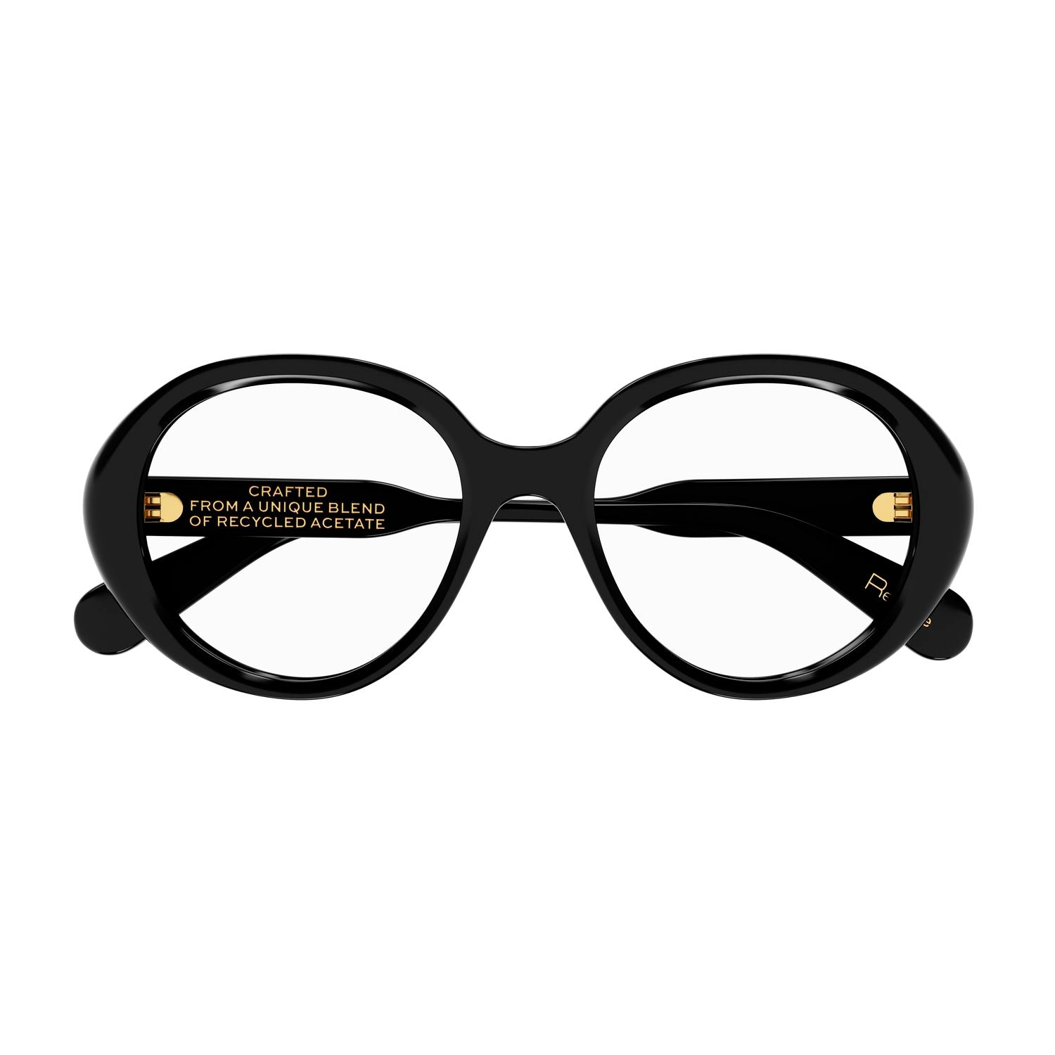CH0221O Black recycled acetate Optical Frames - Shiny Black