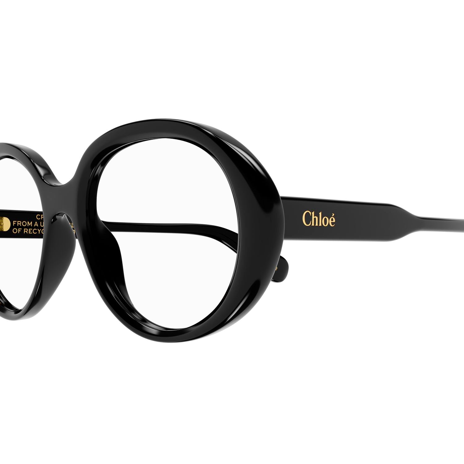 CH0221O Black recycled acetate Optical Frames - Shiny Black