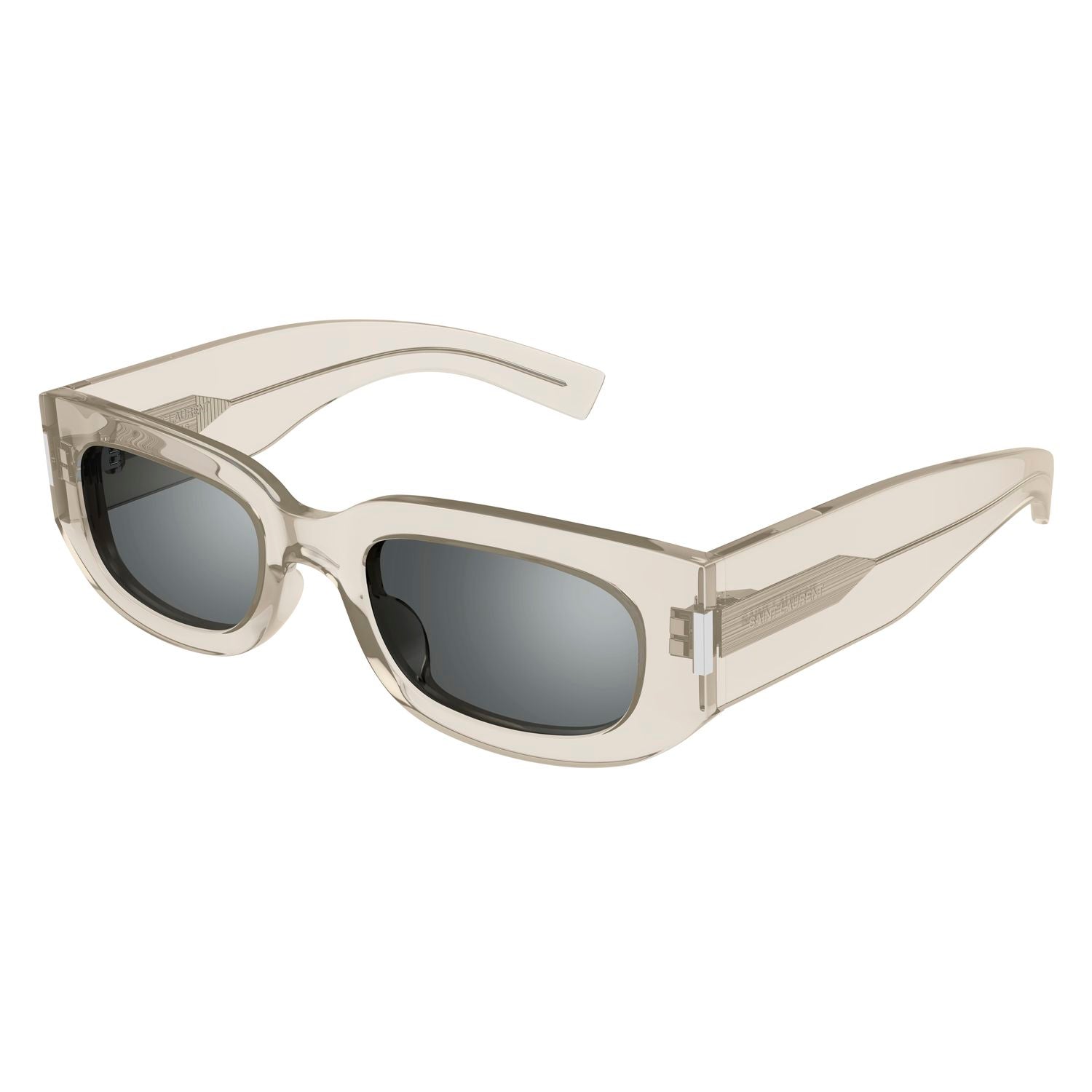 SL 697 Beige recycled acetate Sunglasses - Shiny Transparent Beige