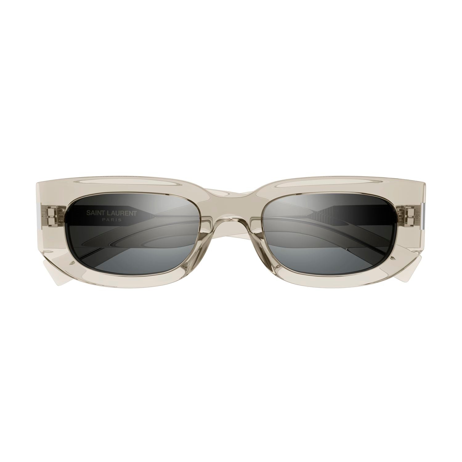 SL 697 Beige recycled acetate Sunglasses - Shiny Transparent Beige