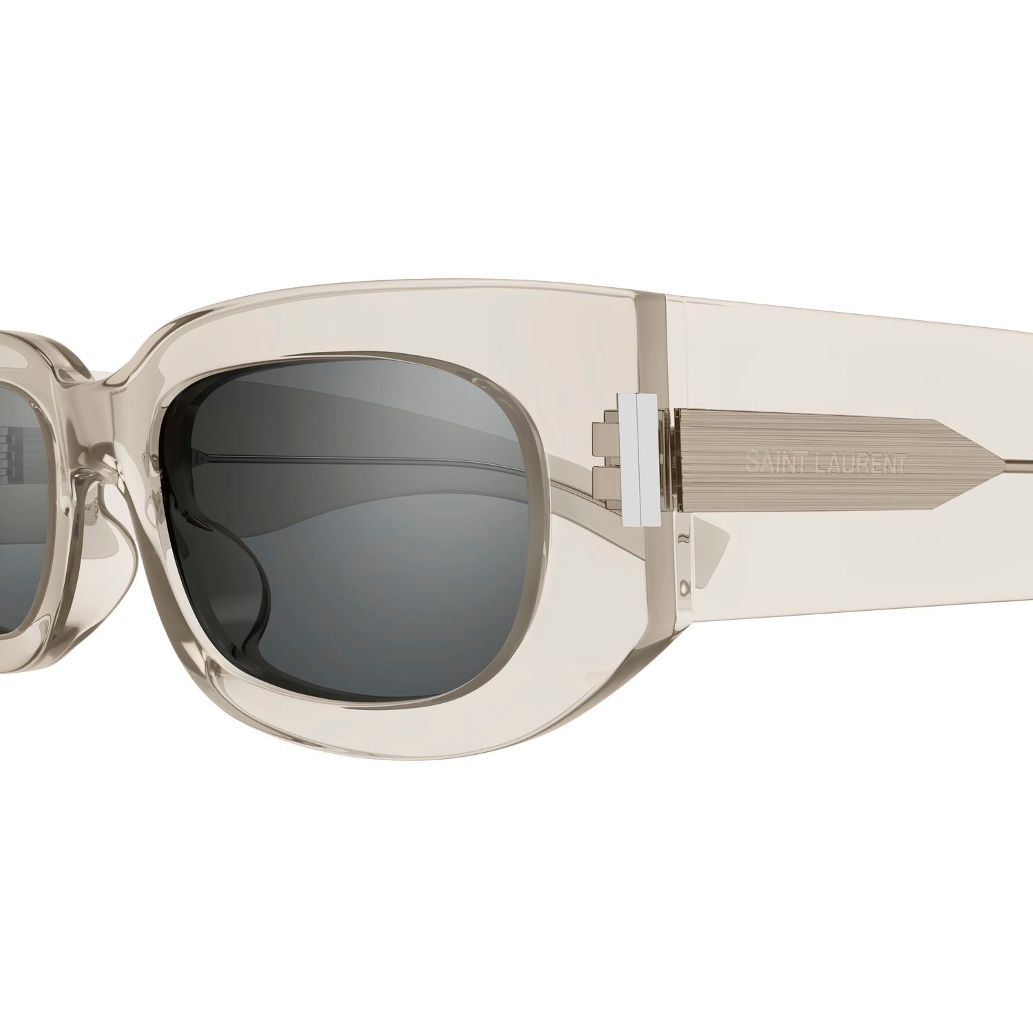 SL 697 Beige recycled acetate Sunglasses - Shiny Transparent Beige