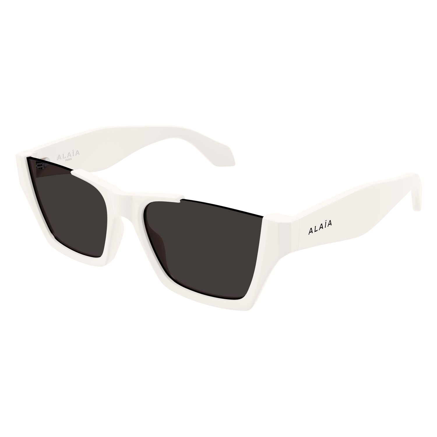AA0081S White recycled acetate Sunglasses - Shiny White