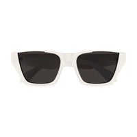 AA0081S White recycled acetate Sunglasses - Shiny White