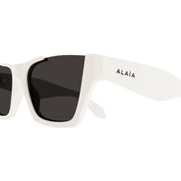 AA0081S White recycled acetate Sunglasses - Shiny White