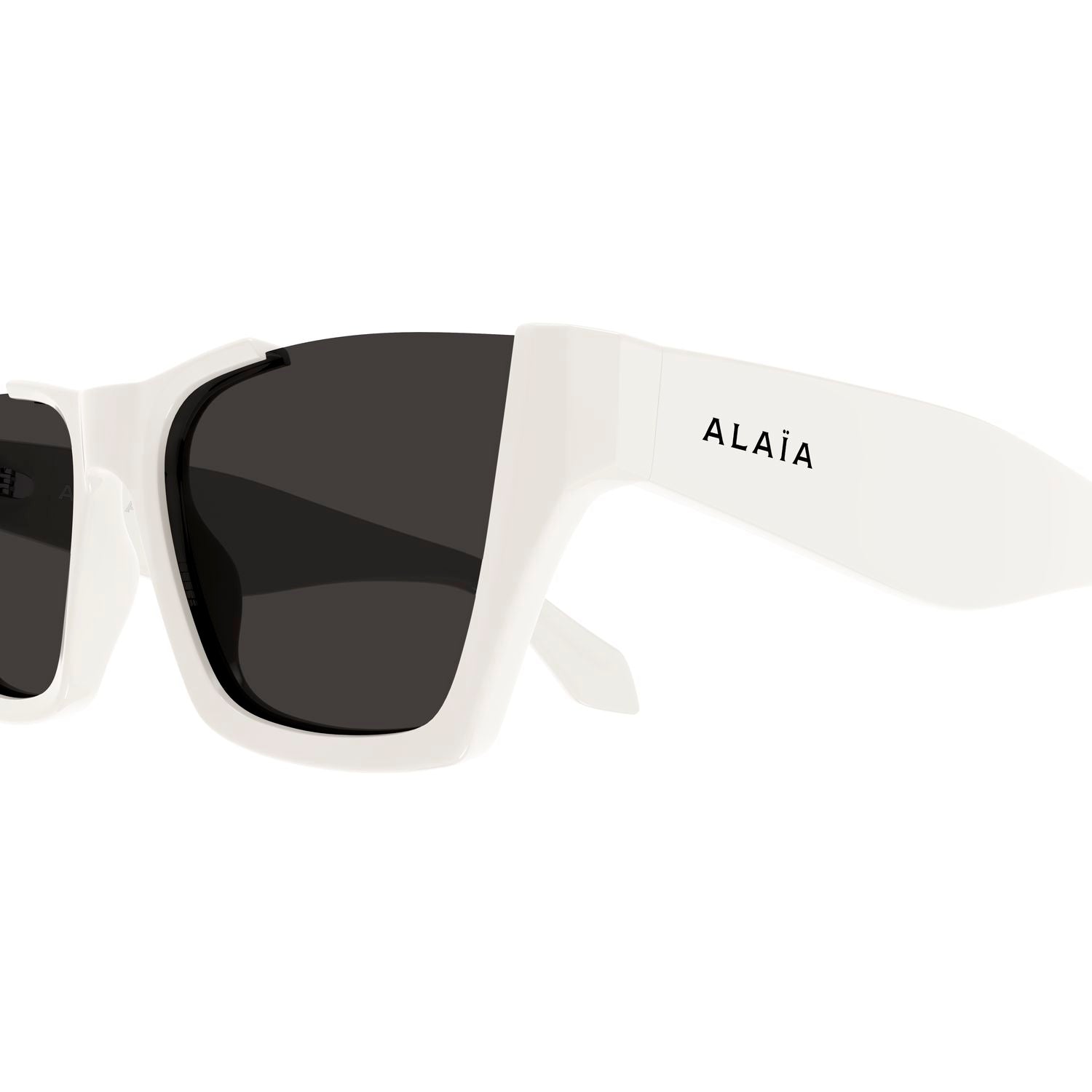 AA0081S White recycled acetate Sunglasses - Shiny White