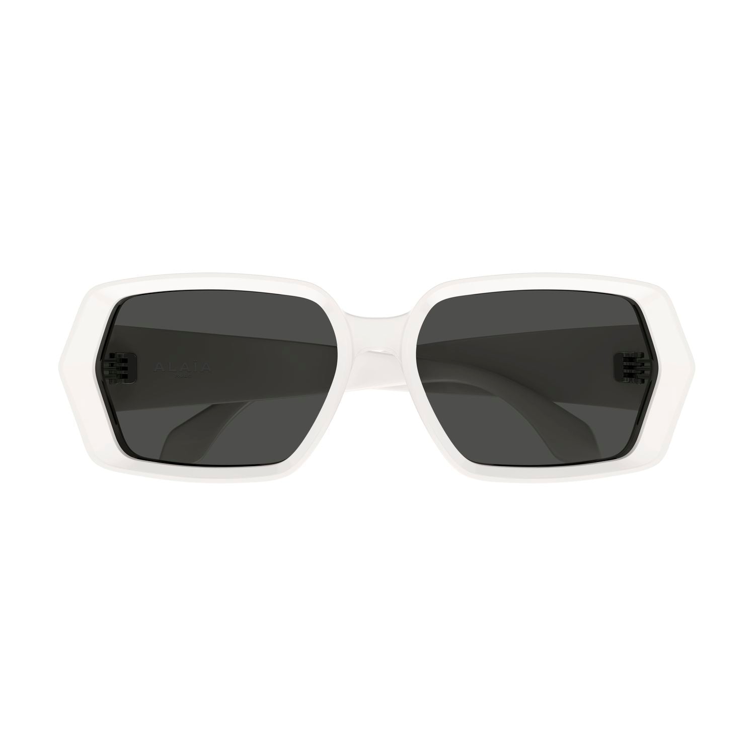 AA0082S White recycled acetate Sunglasses - Shiny White
