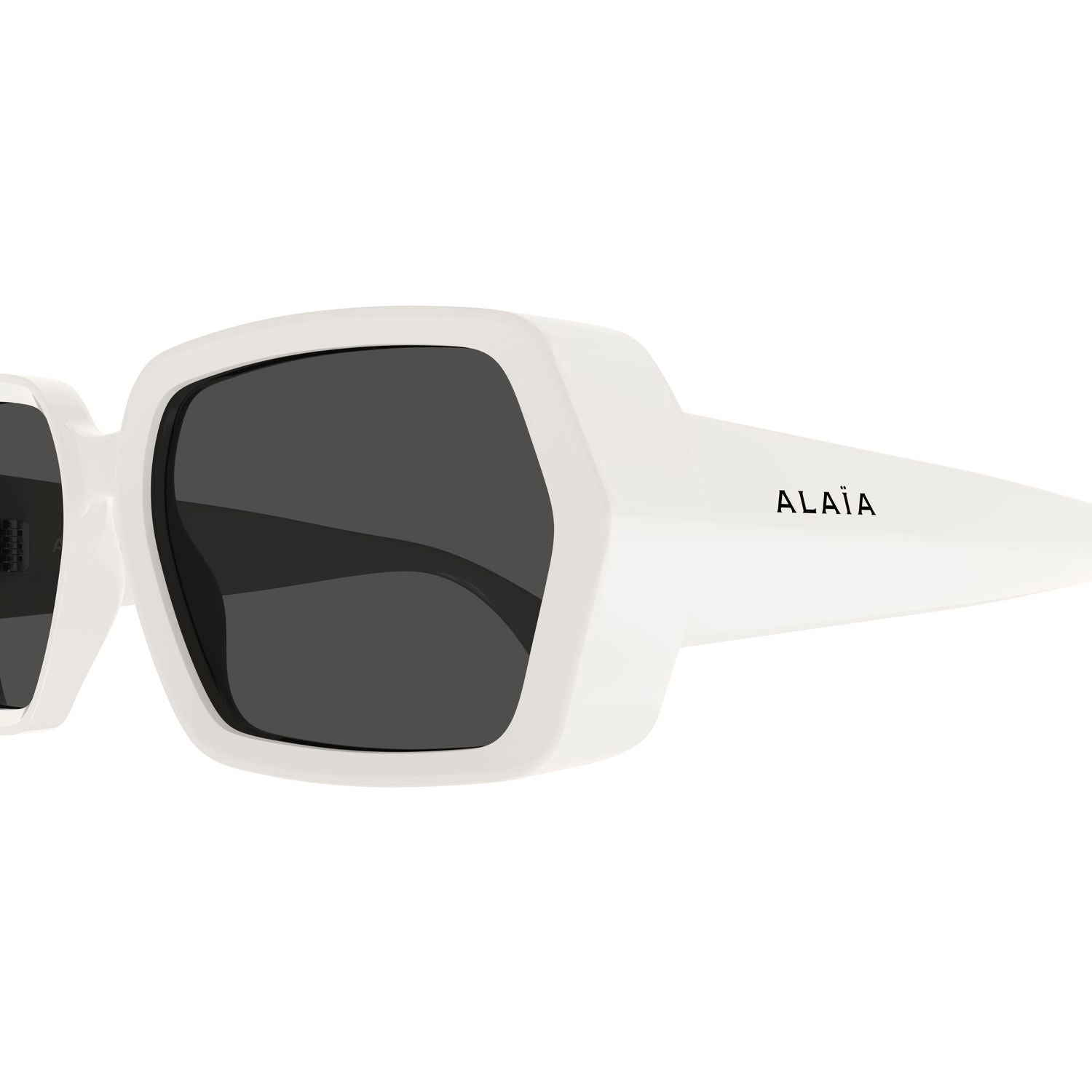AA0082S White recycled acetate Sunglasses - Shiny White