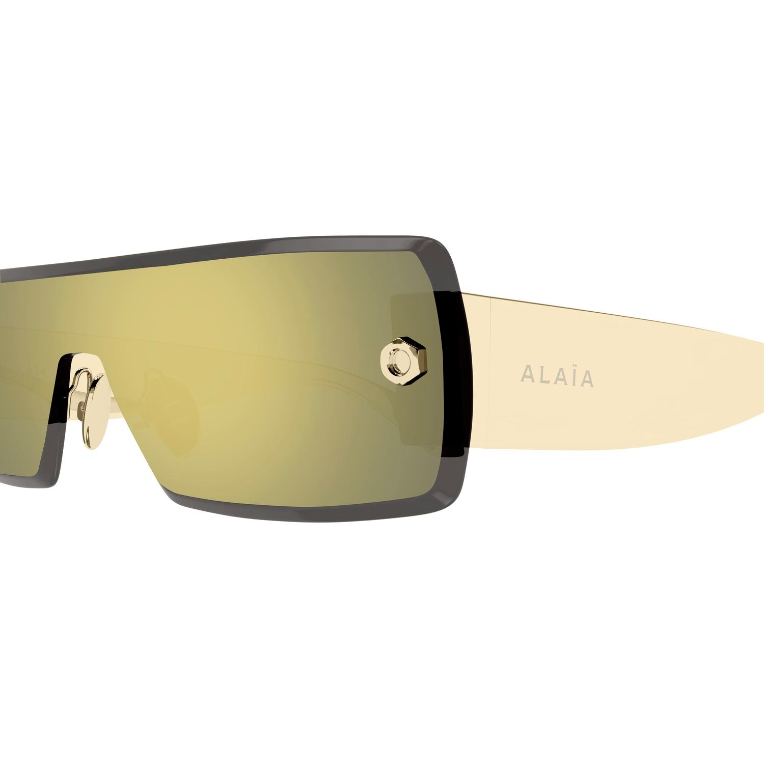 AA0083S Gold metal Sunglasses - Shiny Gold