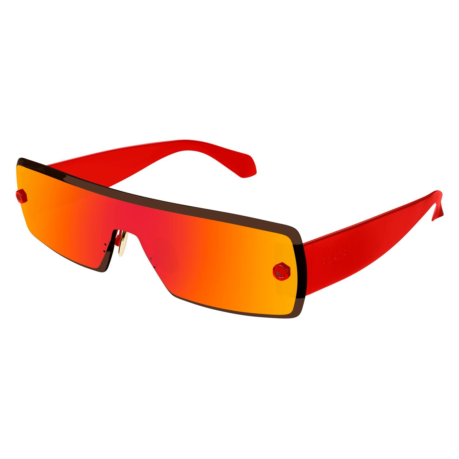 AA0083S Red metal Sunglasses - Shiny Transparent Red