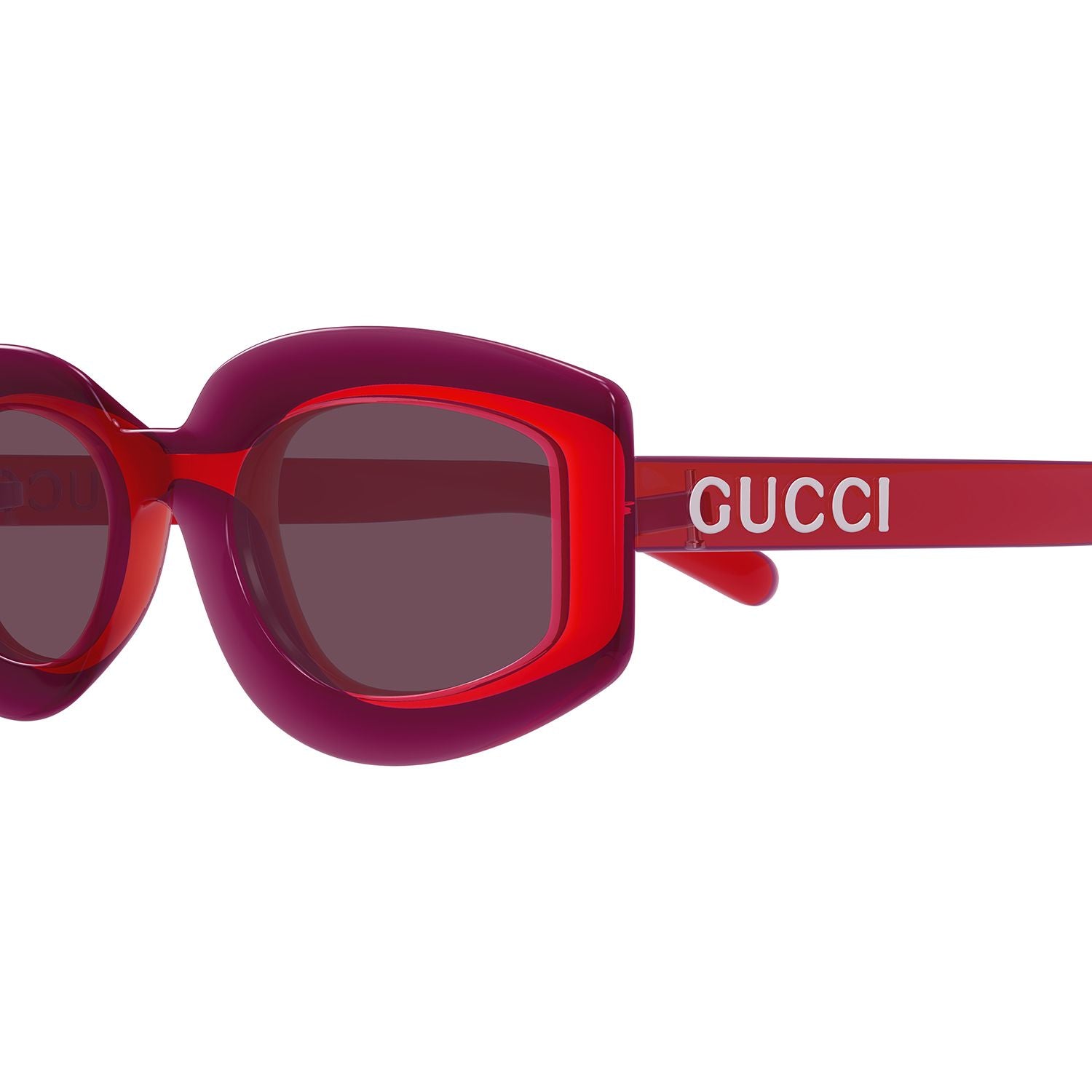 GG1719S Red injection Sunglasses - Shiny Transparent Red