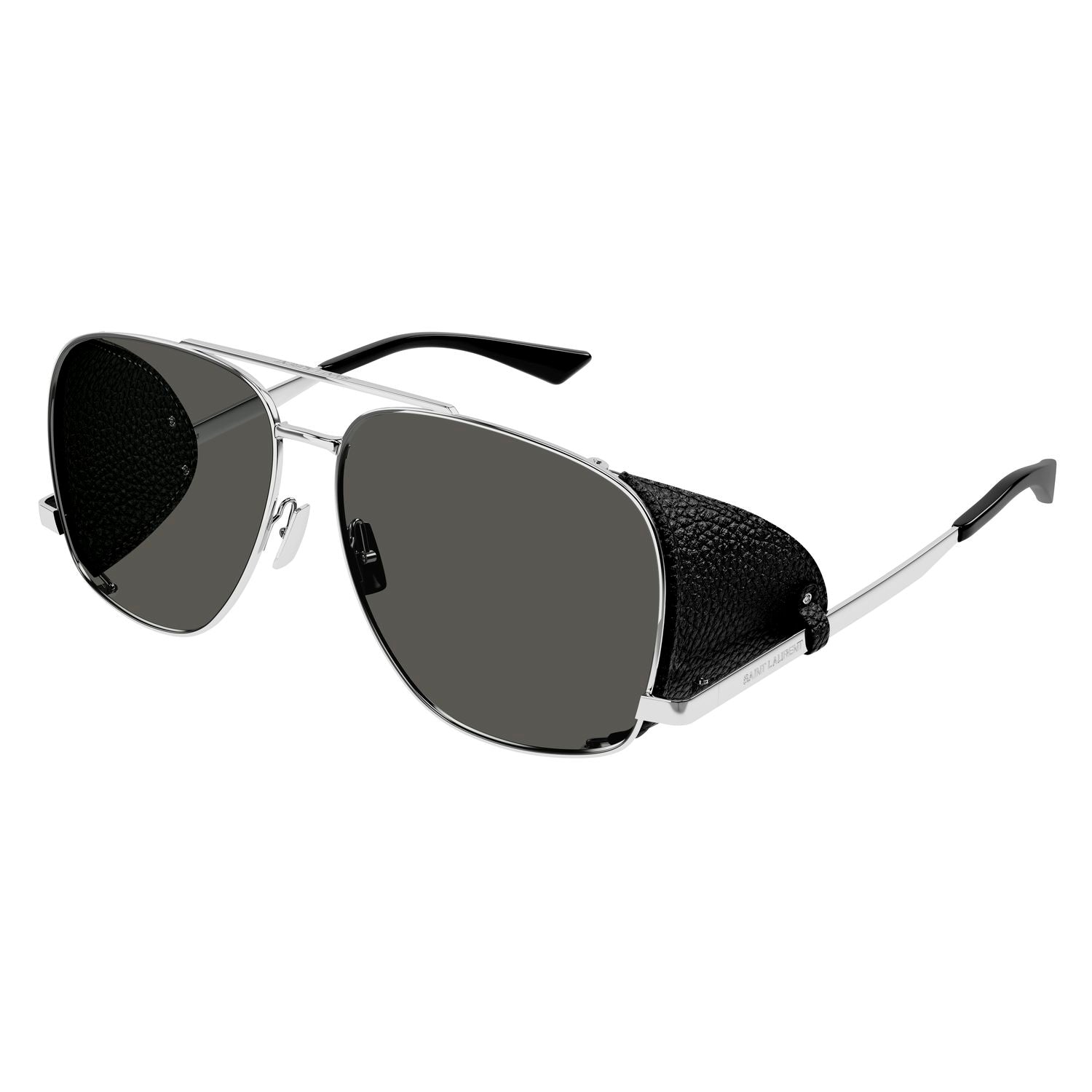 SL 653 Leon Leather Spoiler Silver metal Sunglasses - Shiny Silver