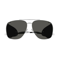 SL 653 Leon Leather Spoiler Silver metal Sunglasses - Shiny Silver