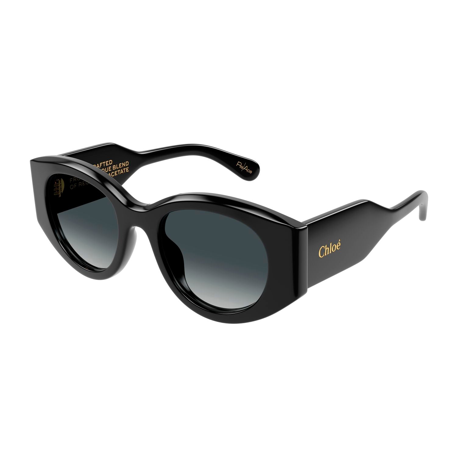 CH0251S Black recycled acetate Sunglasses - Shiny Black