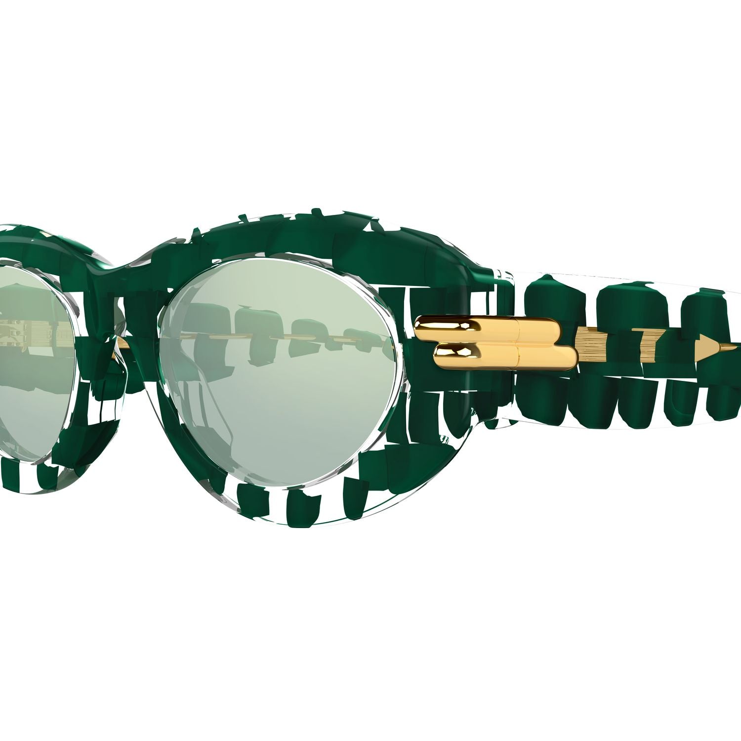 BV1322S Green recycled acetate Sunglasses - Green