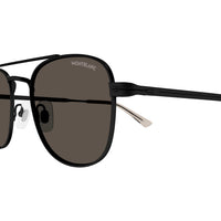 MB0363S Black metal Sunglasses - Semimatte Black