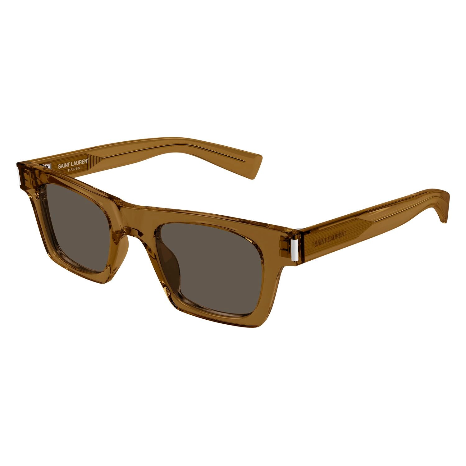 SL 719 Brown recycled acetate Sunglasses - Shiny Transparent Brown