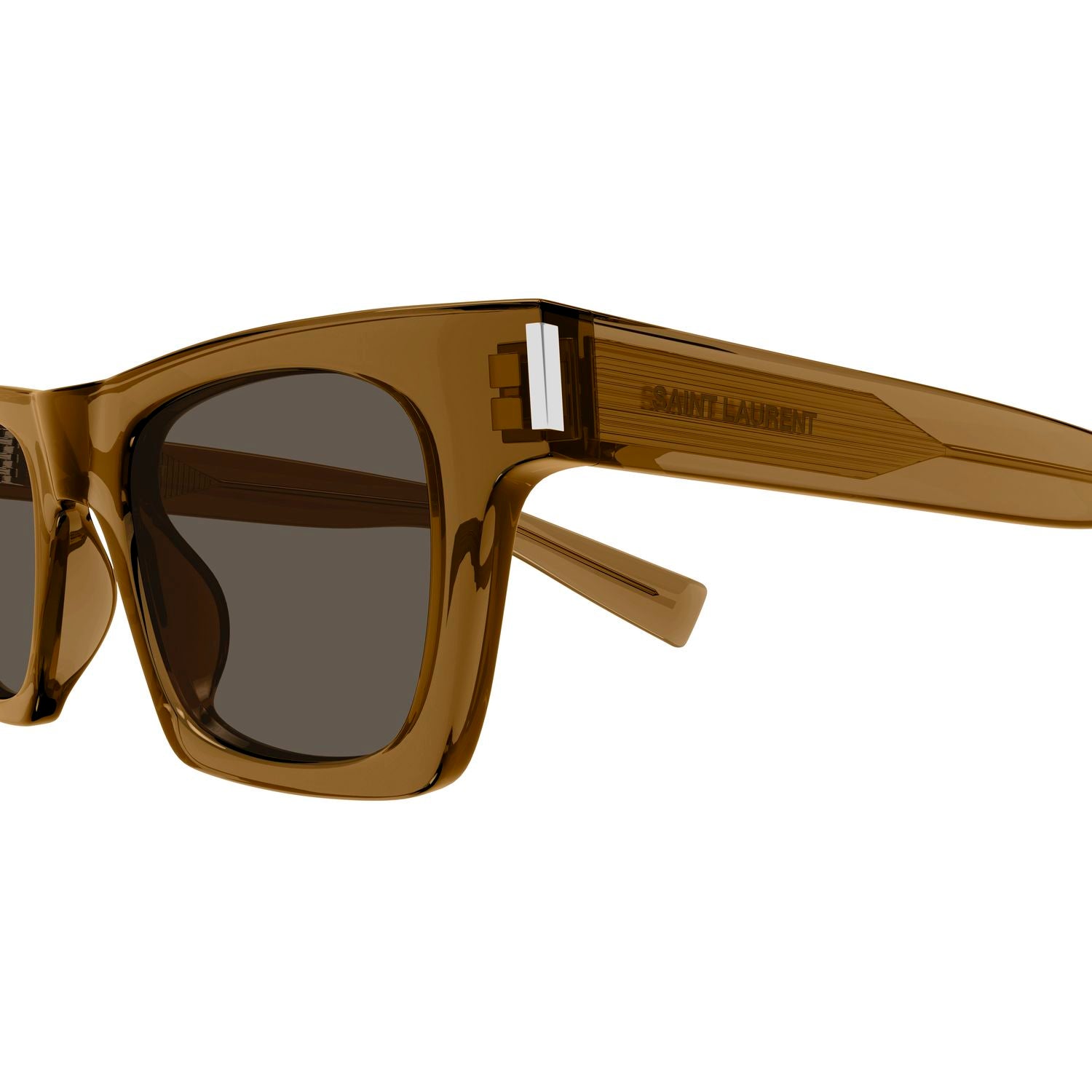 SL 719 Brown recycled acetate Sunglasses - Shiny Transparent Brown