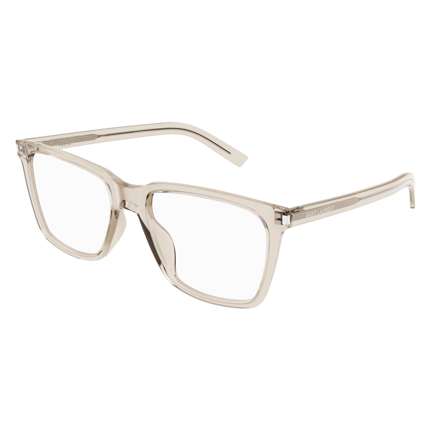 SL 717 Slim Beige recycled acetate Optical Frames - Shiny Transparent Beige