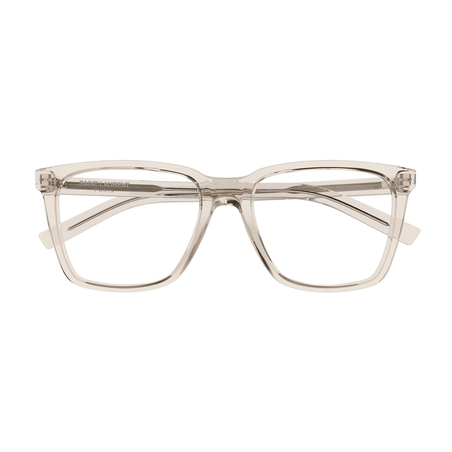 SL 717 Slim Beige recycled acetate Optical Frames - Shiny Transparent Beige