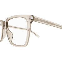 SL 717 Slim Beige recycled acetate Optical Frames - Shiny Transparent Beige