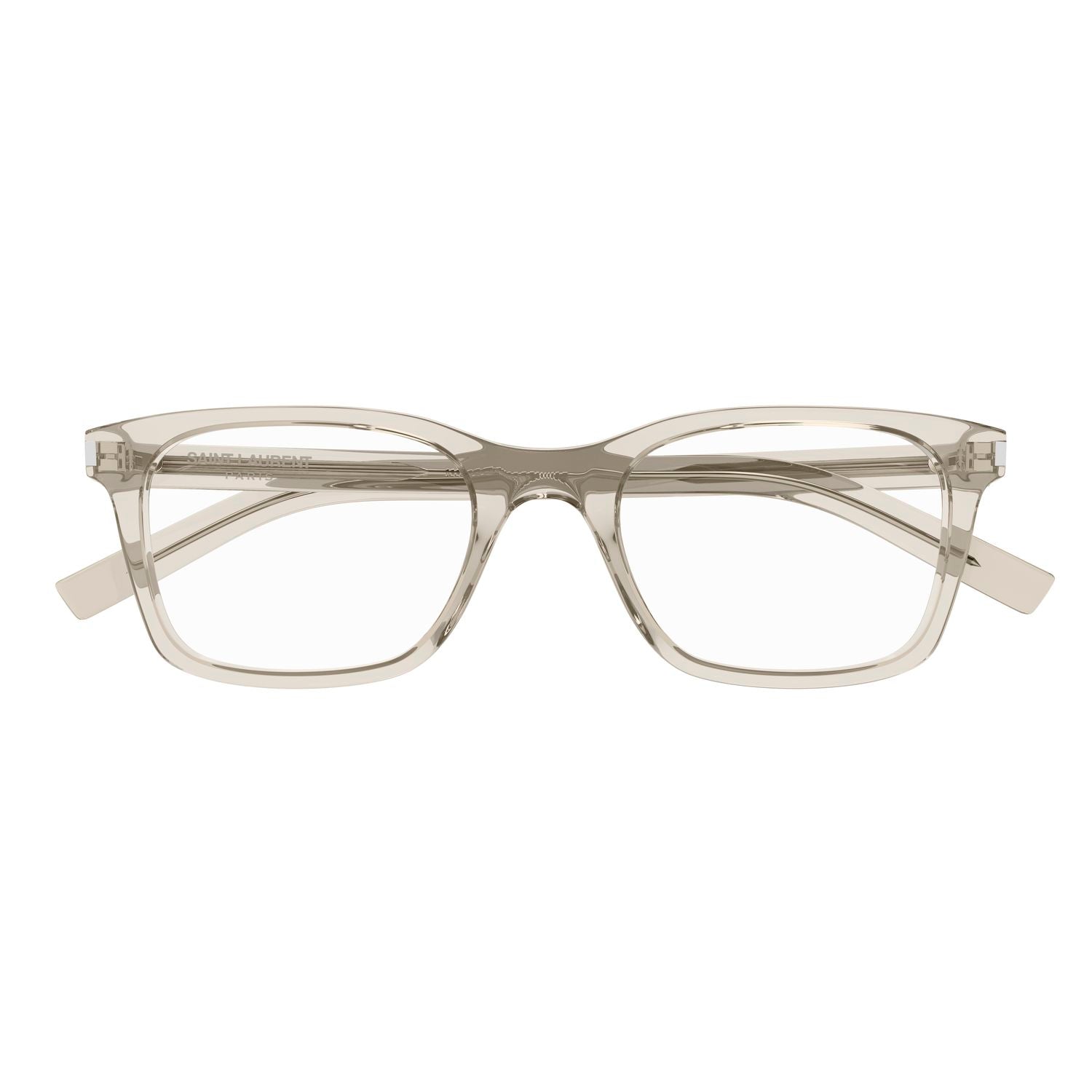 SL 718 Slim Beige recycled acetate Optical Frames - Shiny Transparent Beige