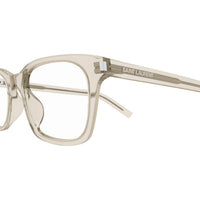 SL 718 Slim Beige recycled acetate Optical Frames - Shiny Transparent Beige