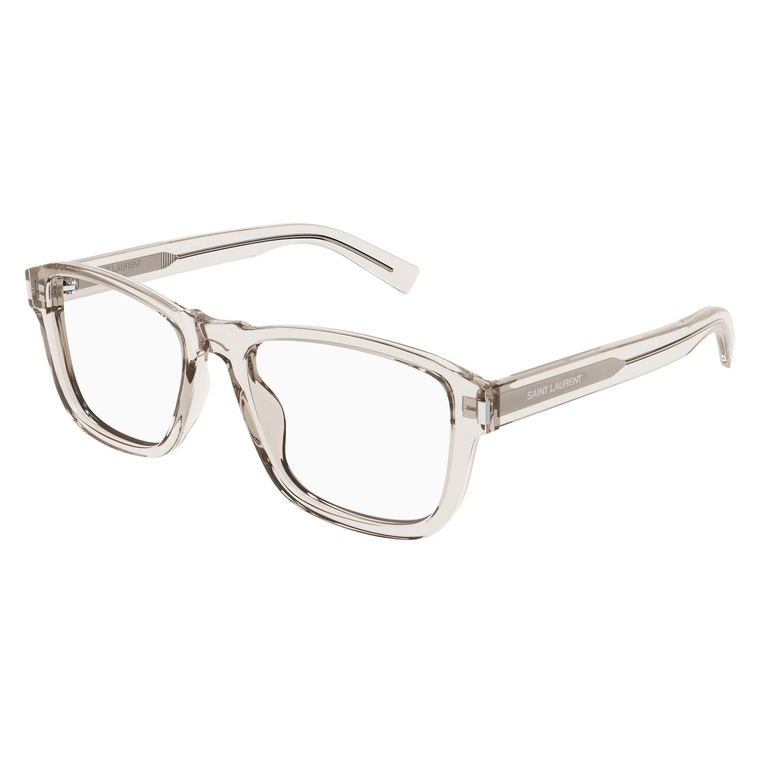 SL 710 Opt Beige recycled acetate Optical Frames - Shiny Transparent Beige