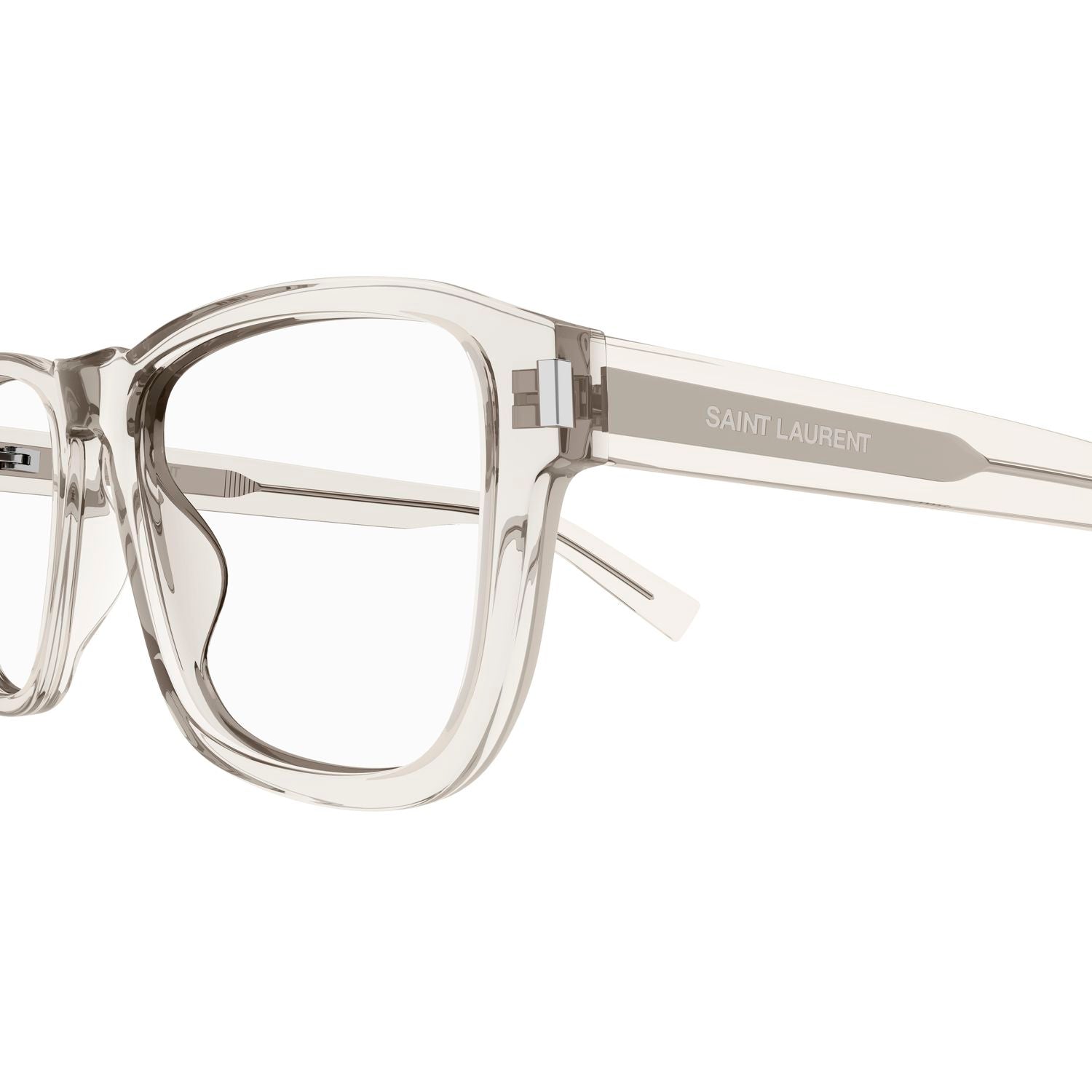 SL 710 Opt Beige recycled acetate Optical Frames - Shiny Transparent Beige