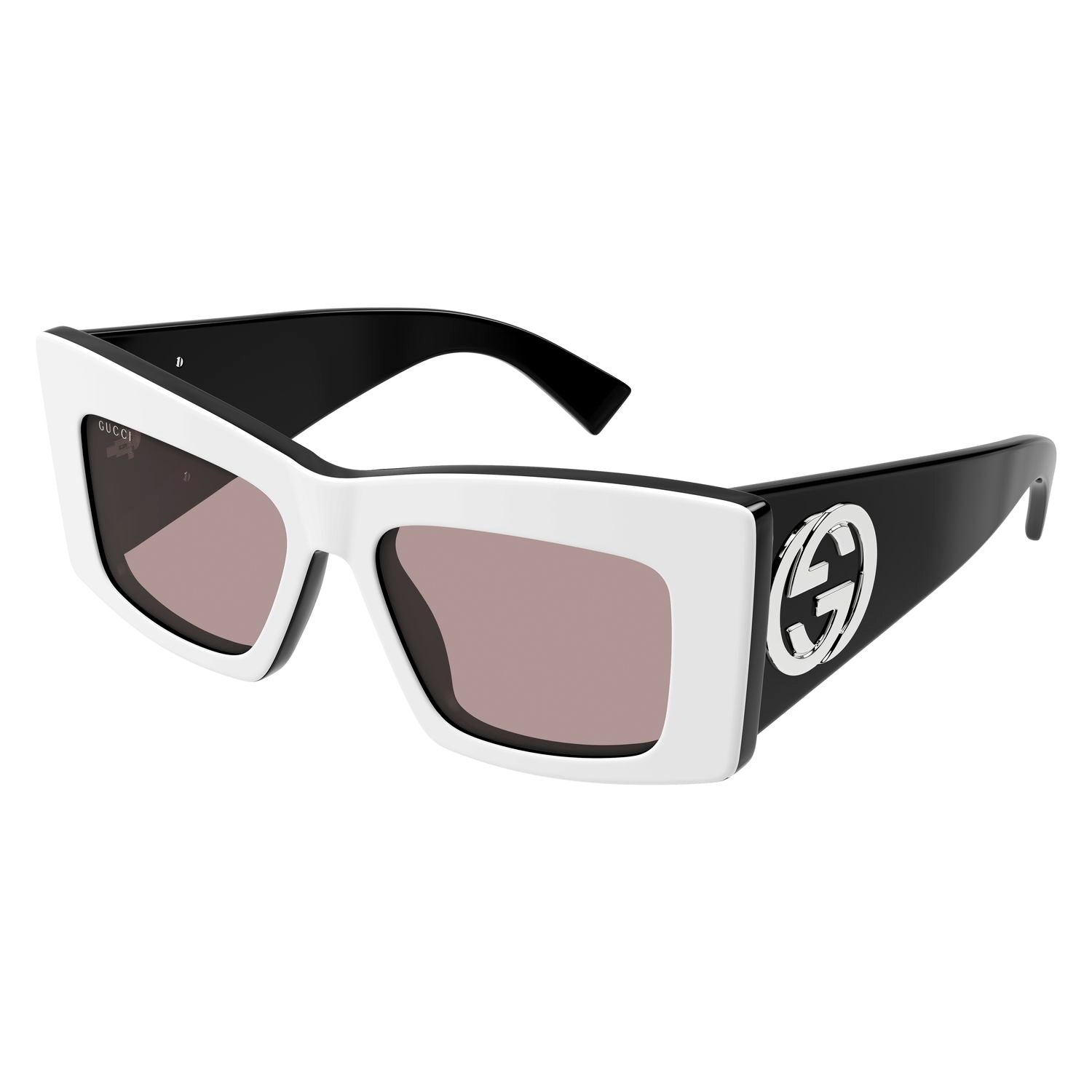 GG1842S White recycled acetate Sunglasses - Shiny White