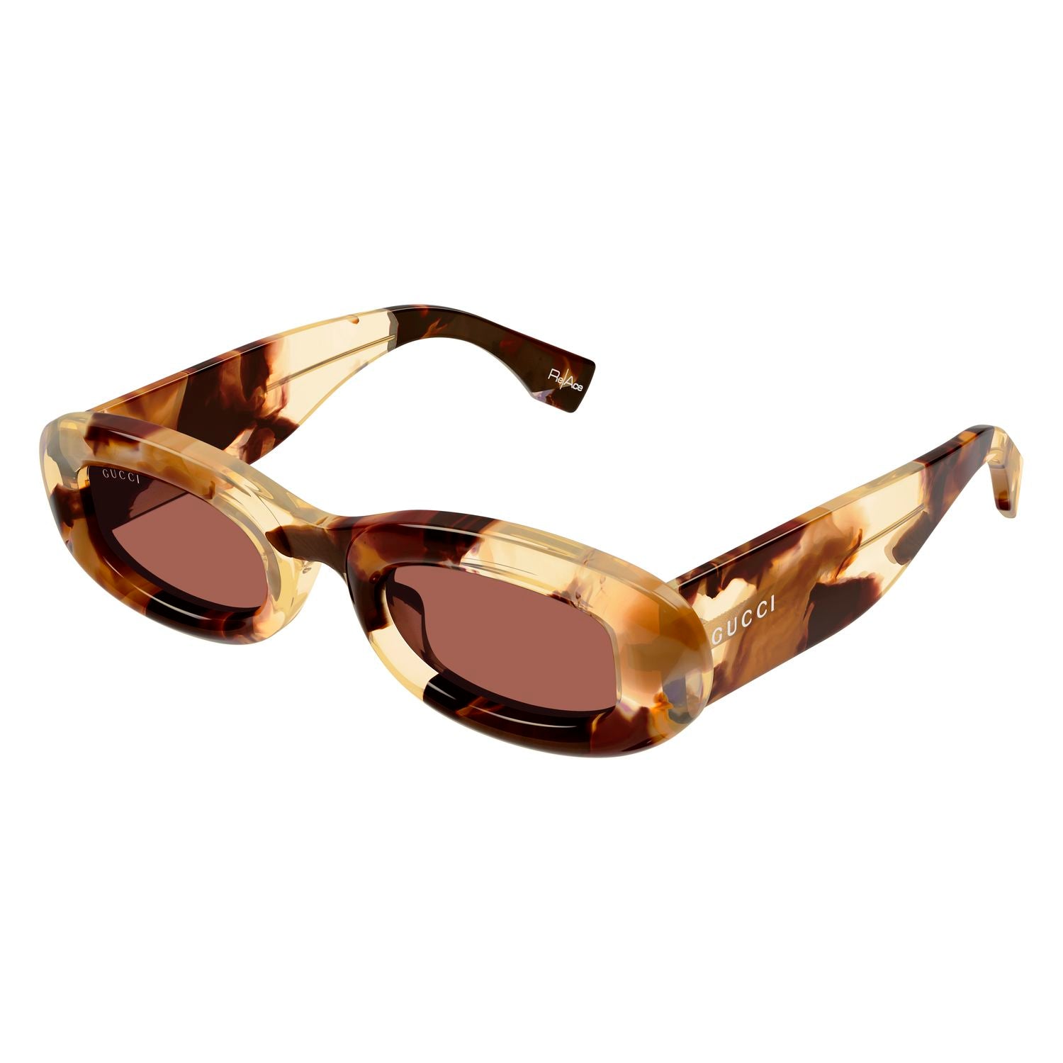 GG1907S Havana recycled acetate Sunglasses - Shiny Transparent Havana