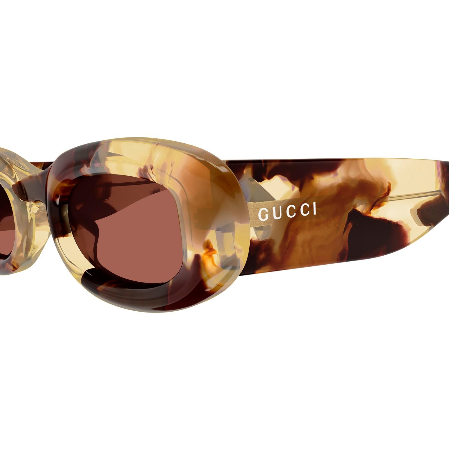 GG1907S Havana recycled acetate Sunglasses - Shiny Transparent Havana
