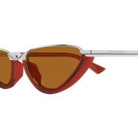 BV1346S Red recycled acetate Sunglasses - Shiny Transparent Red