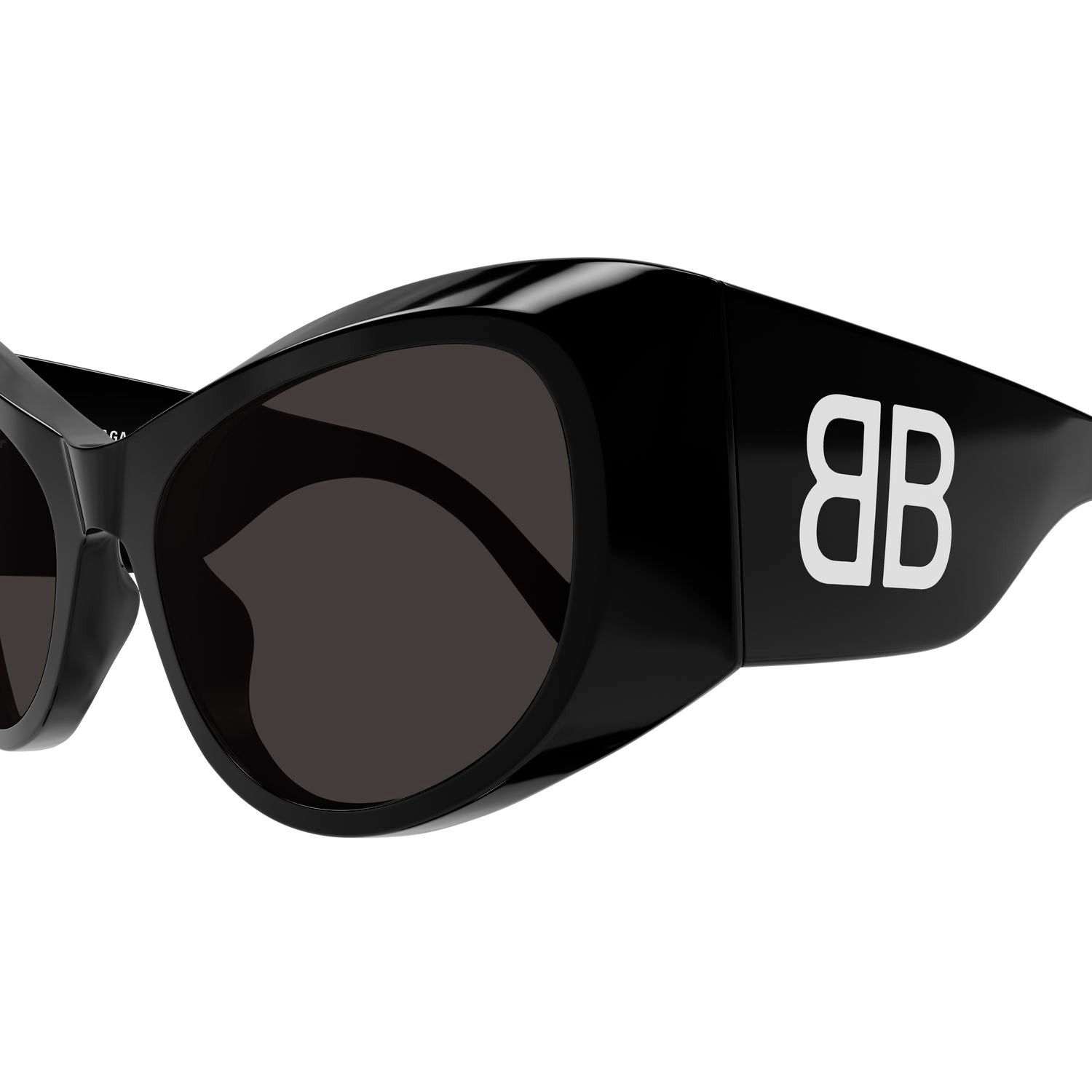 BB0393S Black recycled acetate Sunglasses - Shiny Black