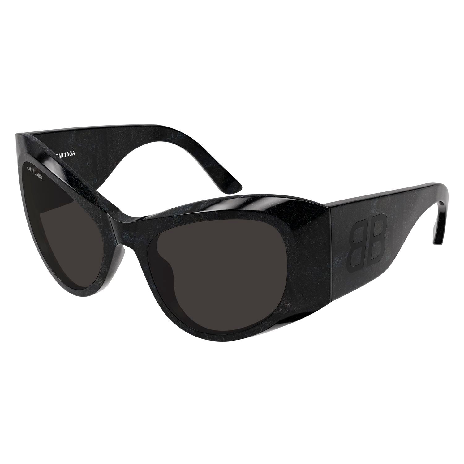 BB0393S Black recycled acetate Sunglasses - Shiny Black