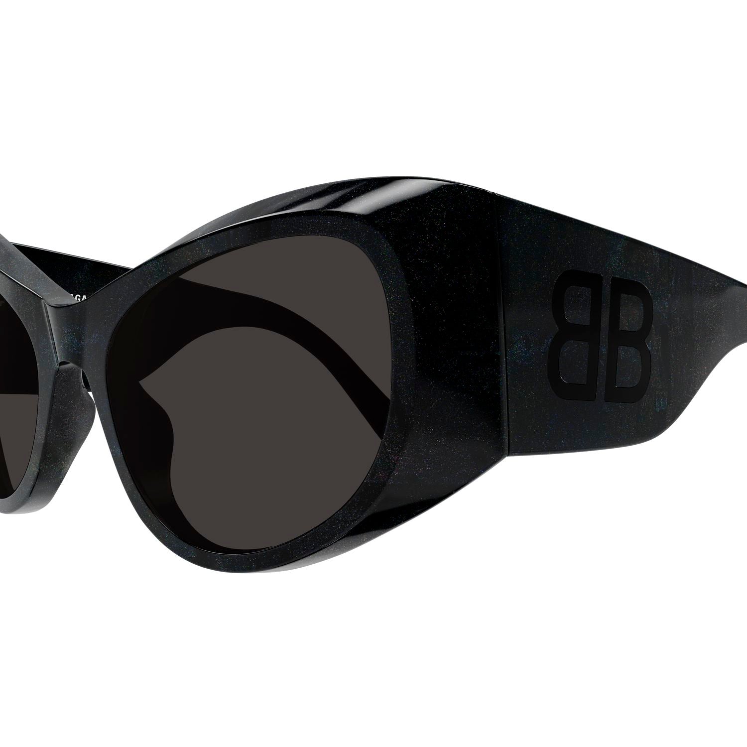 BB0393S Black recycled acetate Sunglasses - Shiny Black
