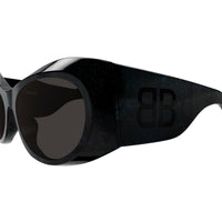 BB0394S Black recycled acetate Sunglasses - Shiny Black