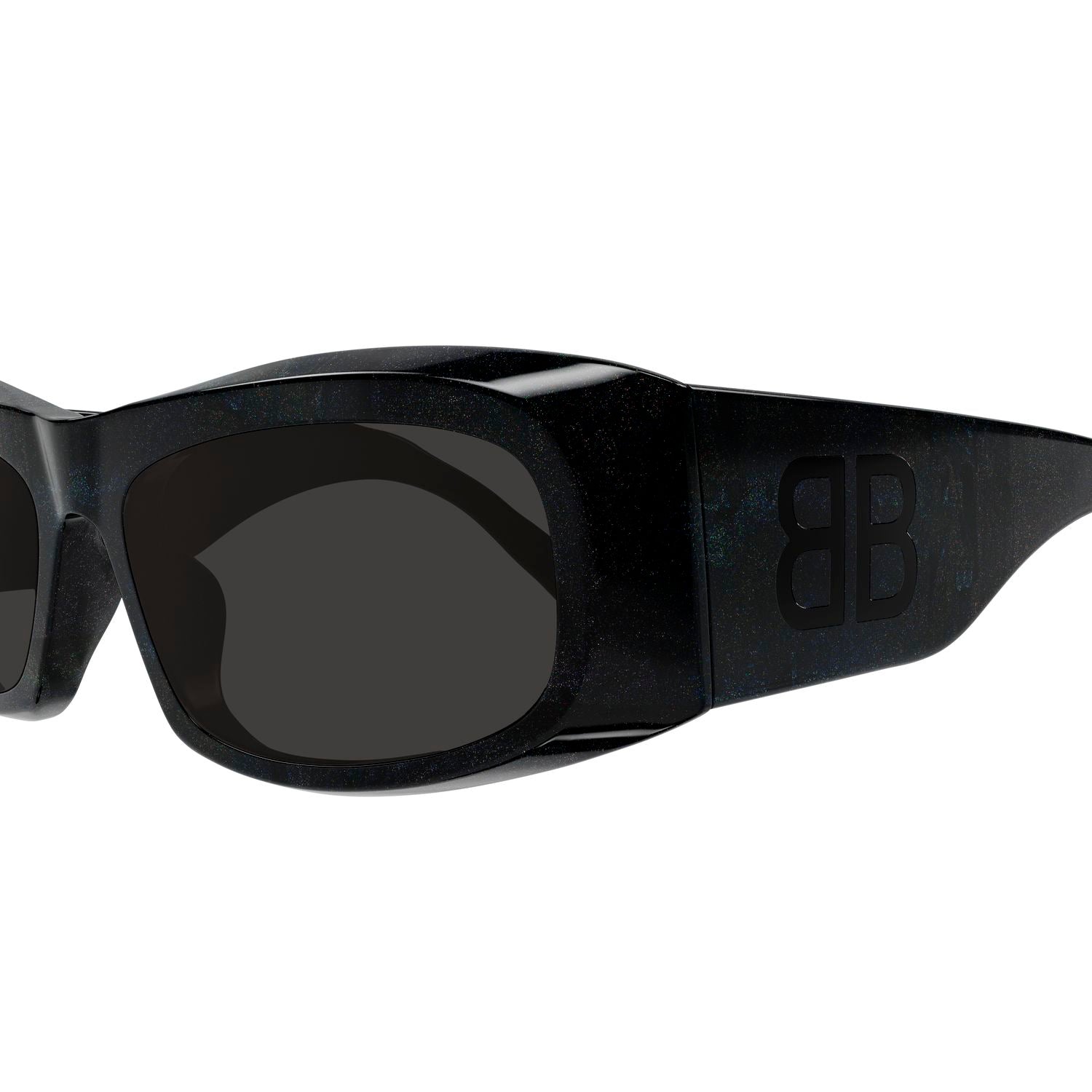 BB0395S Black recycled acetate Sunglasses - Shiny Black