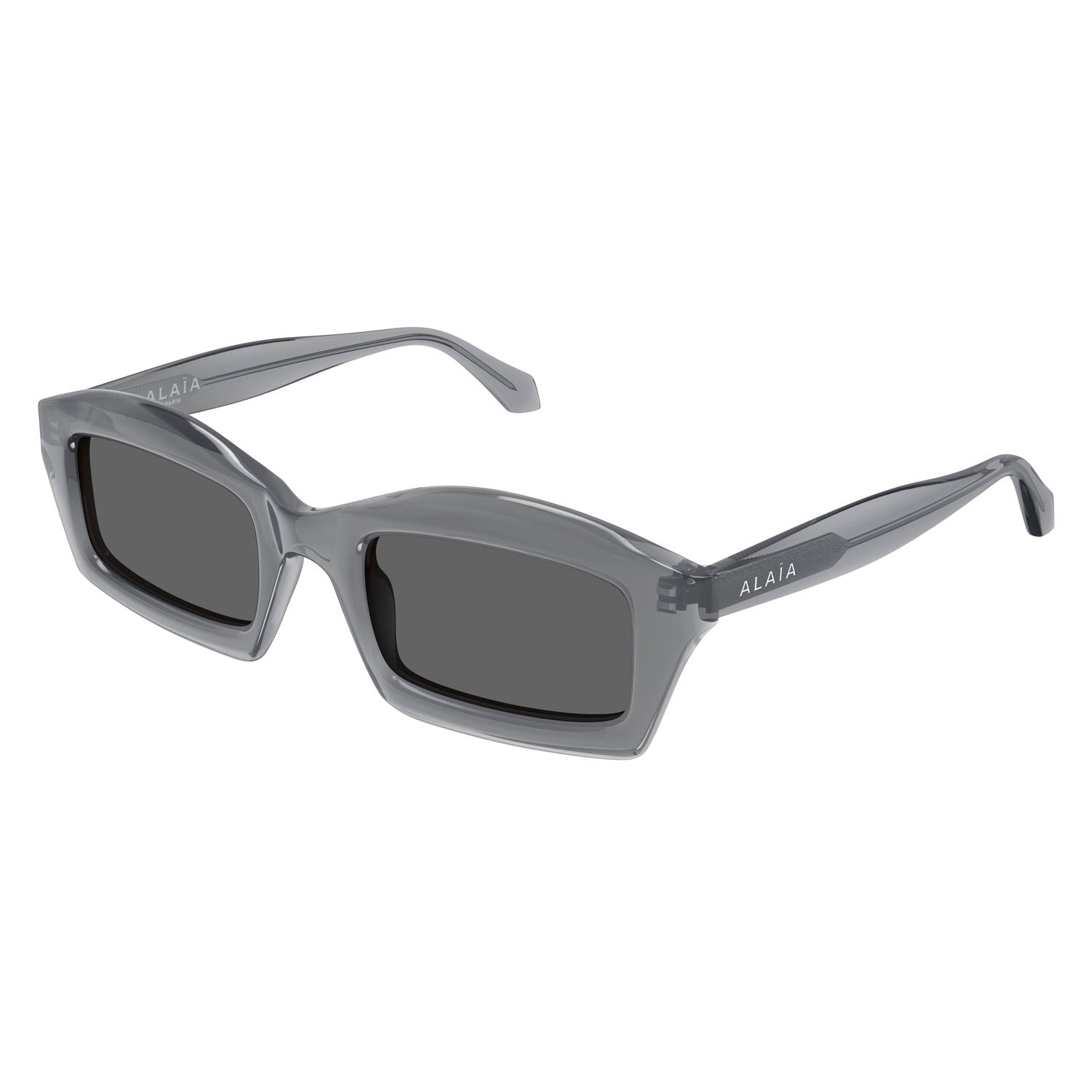 AA0089S Grey recycled acetate Sunglasses - Shiny Transparent Grey