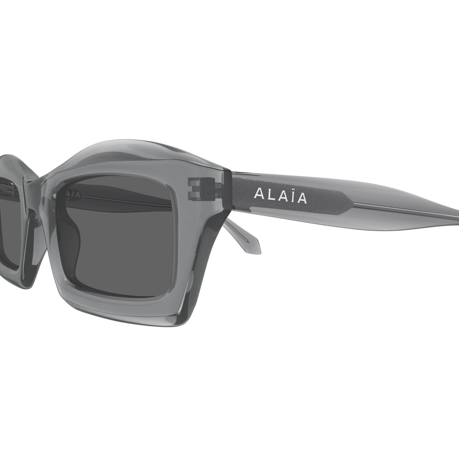 AA0089S Grey recycled acetate Sunglasses - Shiny Transparent Grey