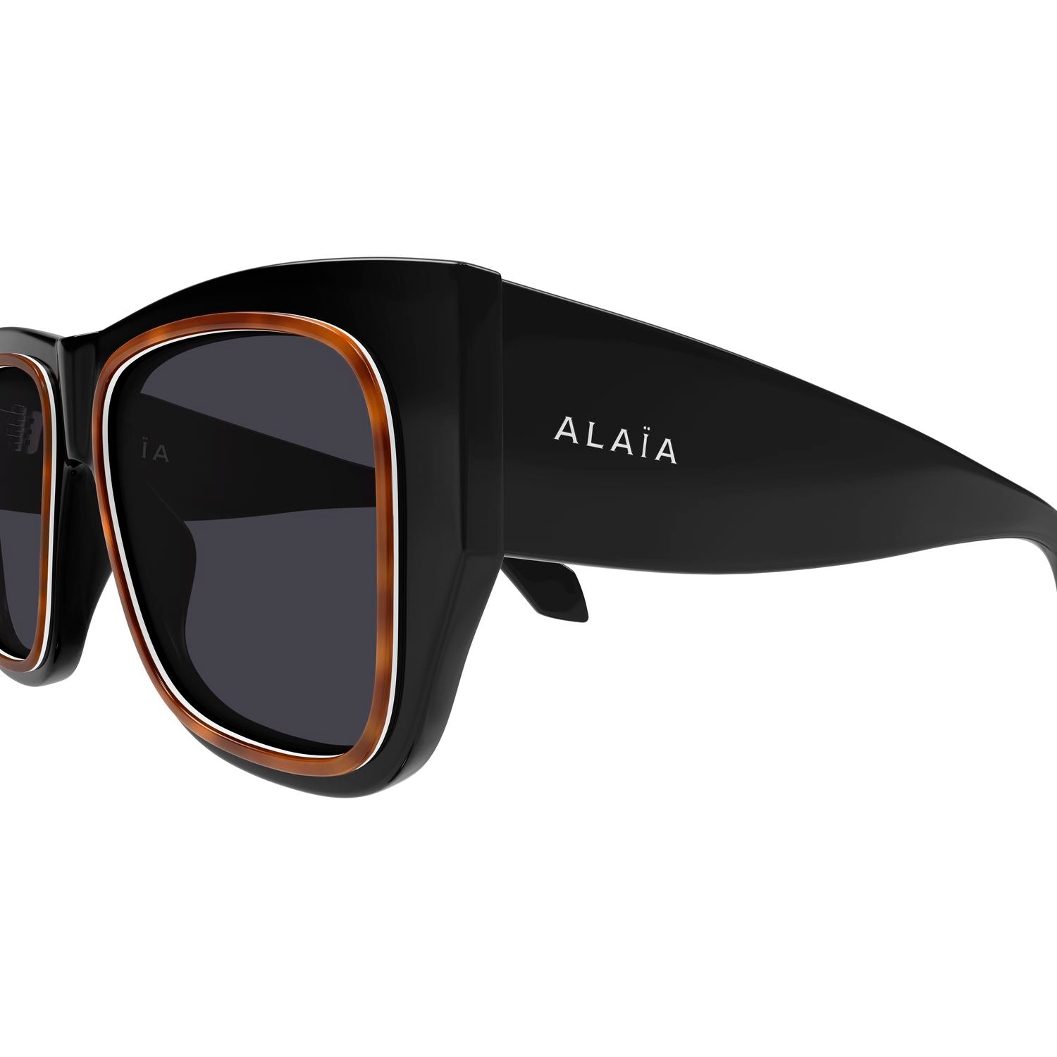 AA0090S Black recycled acetate Sunglasses - Shiny Black