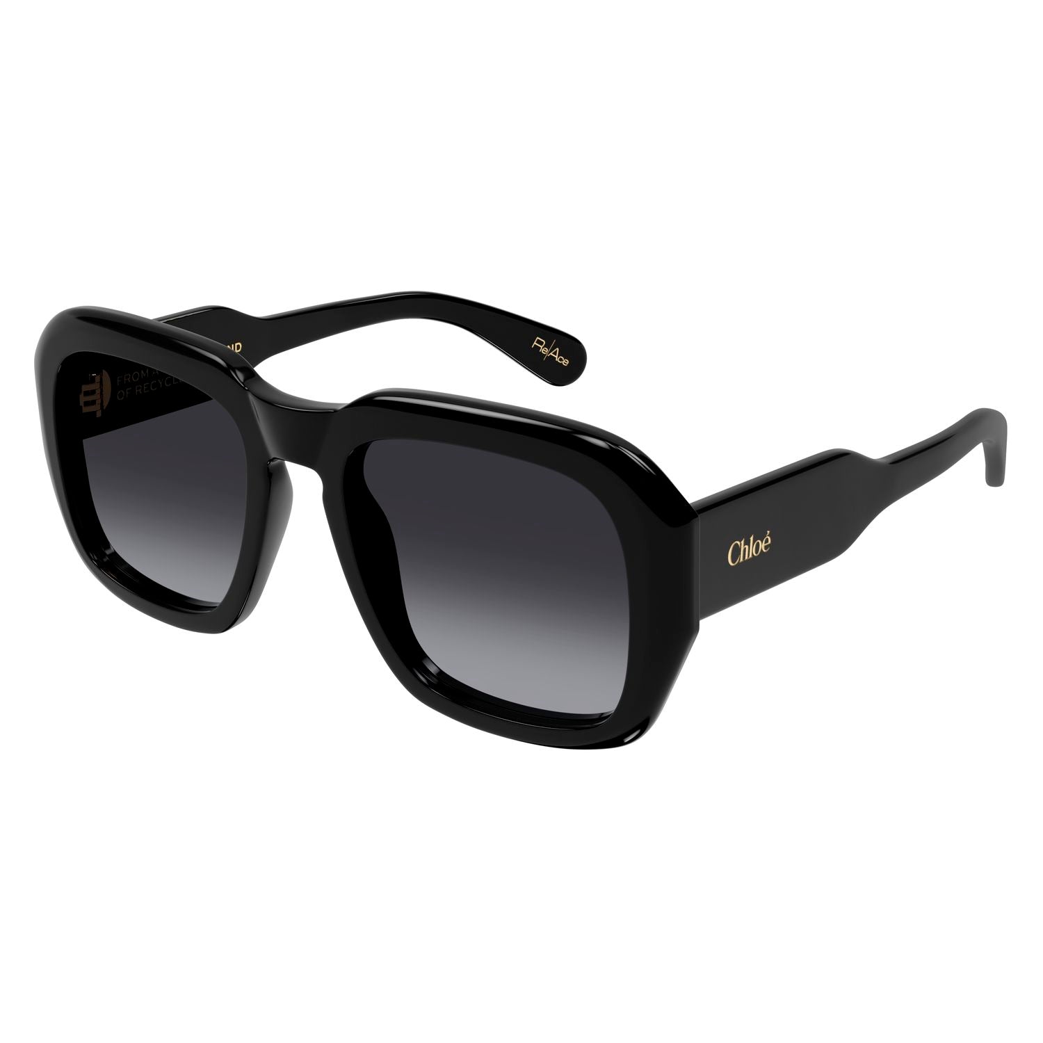 CH0310S Black recycled acetate Sunglasses - Shiny Black